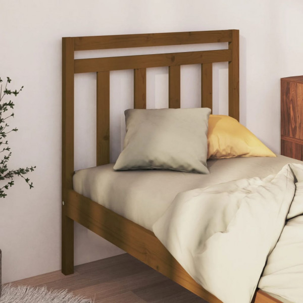 Cabeça de cama madeira maciça de pinho marrom mel 96x4x100 cm D