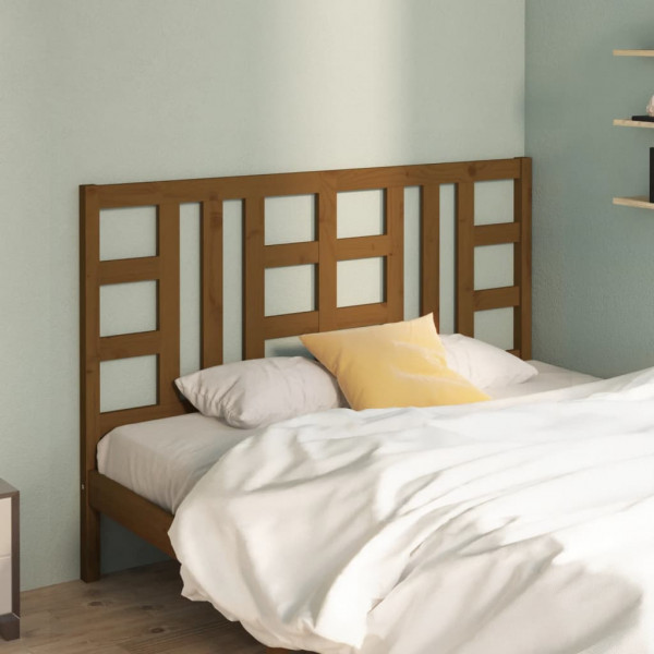Cabeça de cama madeira maciça de pinho marrom mel 146x4x100 cm D