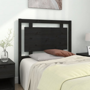 Cabecero de cama madera maciza de pino negro 95.5x4x100 cm D
