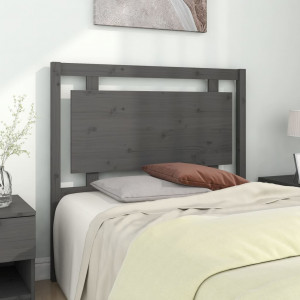 Cabecero de cama madera maciza de pino gris 105.5x4x100 cm D