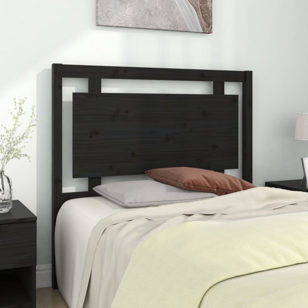 Cabecero de cama madera maciza de pino negro 105.5x4x100 cm D