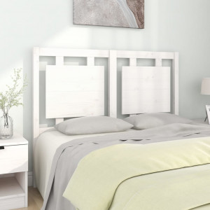 Cabecero de cama madera maciza de pino blanco 125.5x4x100 cm D