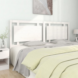 Cabecero de cama madera maciza de pino blanco 185.5x4x100 cm D