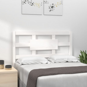 Cabecero de cama madera maciza de pino blanco 105.5x4x100 cm D