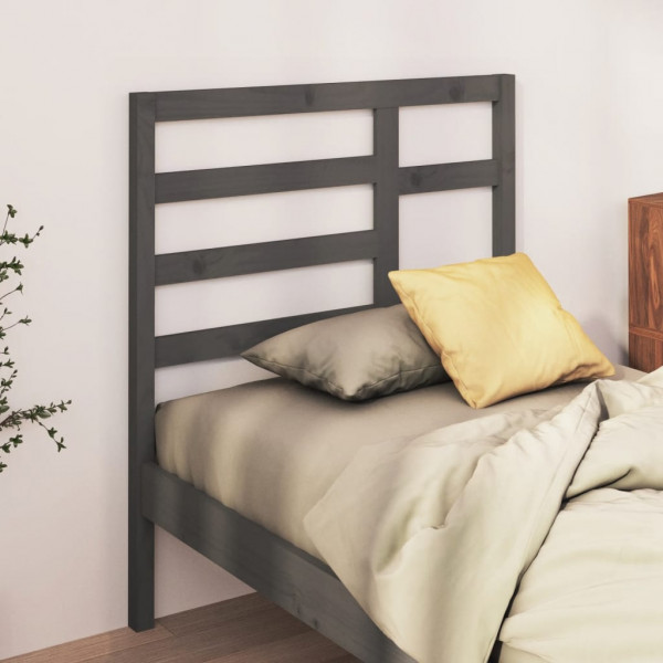 Cabeça de cama madeira maciça de pinho cinza 106x4x104 cm D