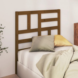 Cabecero de cama madera maciza de pino marrón miel 81x4x104 cm D