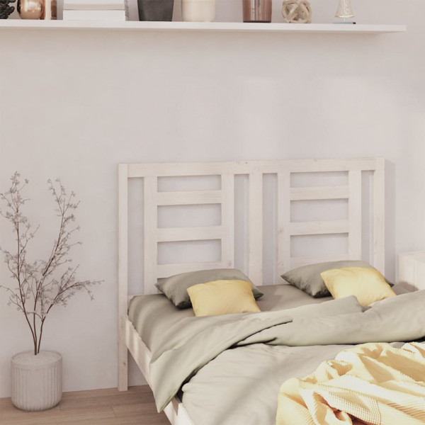 Cabecero de cama madera maciza de pino blanco 146x4x100 cm D