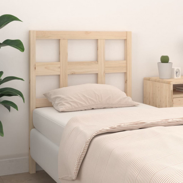 Cabeceira de cama em madeira maciça de pinho 105,5x4x100 cm D