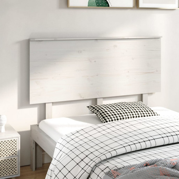 Cabeceira de cama em madeira maciça de pinho branco 139x6x82,5 cm D