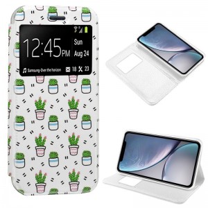 Fundação COOL Flip Cover para iPhone XR Cactus desenhos D