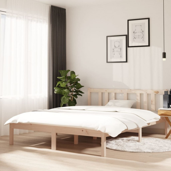 Estrutura de cama em madeira maciça 140x190 cm D