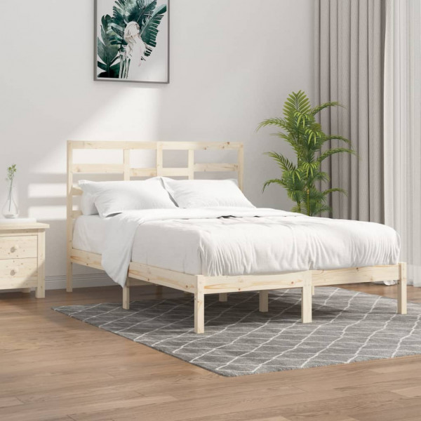 Estrutura de cama dupla madeira maciça pequena 120x190 cm D