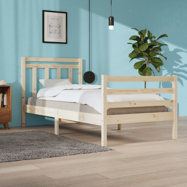Estrutura de cama em madeira maciça 100x200 cm D