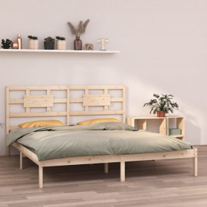 Estructura de cama de madera maciza 200x200 cm D