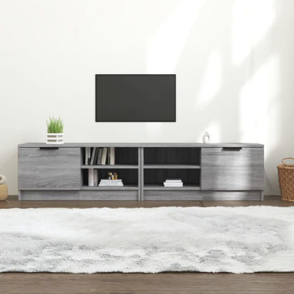 Muebles para TV 2 uds contrachapado gris Sonoma 80x35x36.5 cm D