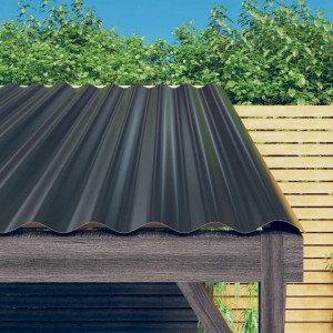 Paneles tejado 36 uds acero recubierto gris antracita 80x36 cm D