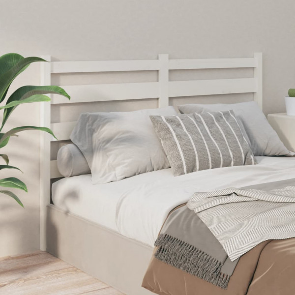 Cabecero de cama madera maciza de pino blanco 146x4x100 cm D