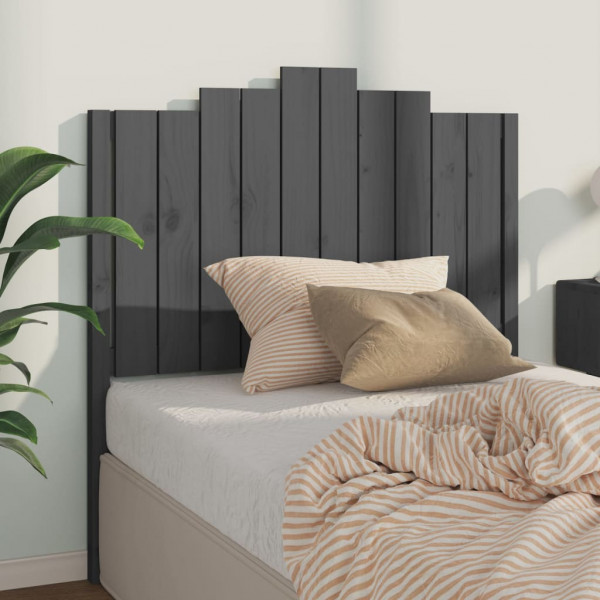 Cabecero de cama madera maciza de pino gris 106x4x110 cm D