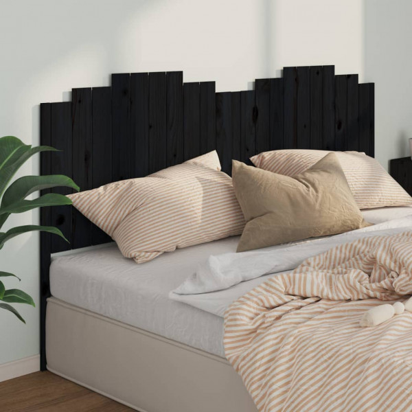 Cabeceira de cama em madeira maciça de pinho preto 206x4x110 cm D