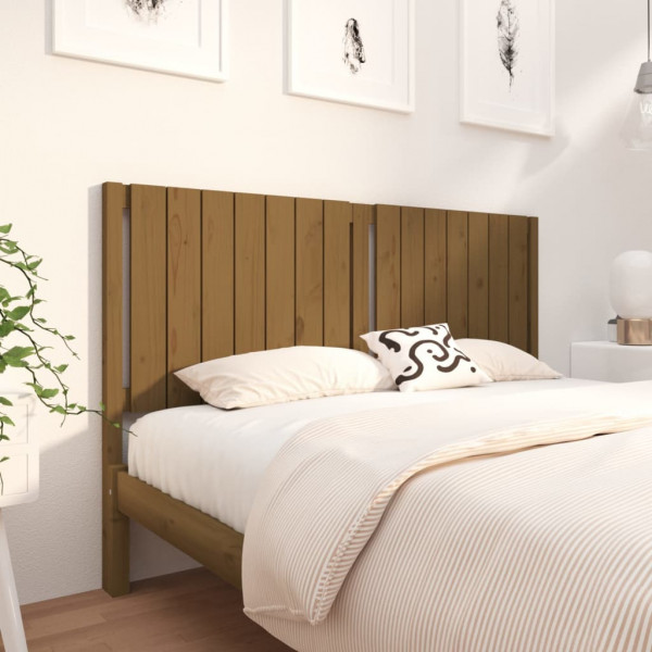 Cabeça de cama madeira maciça pinho marrom mel 155.5x4x100 cm D