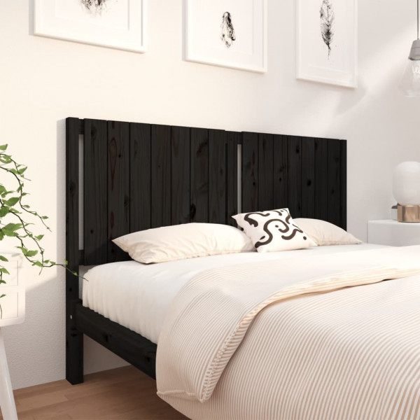 Cabecero de cama madera maciza de pino negro 165.5x4x100 cm D