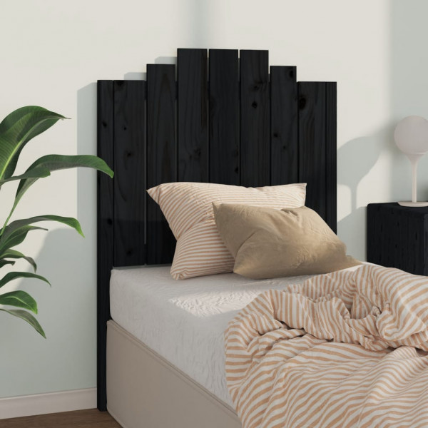 Cabecero de cama madera maciza de pino negro 81x4x110 cm D