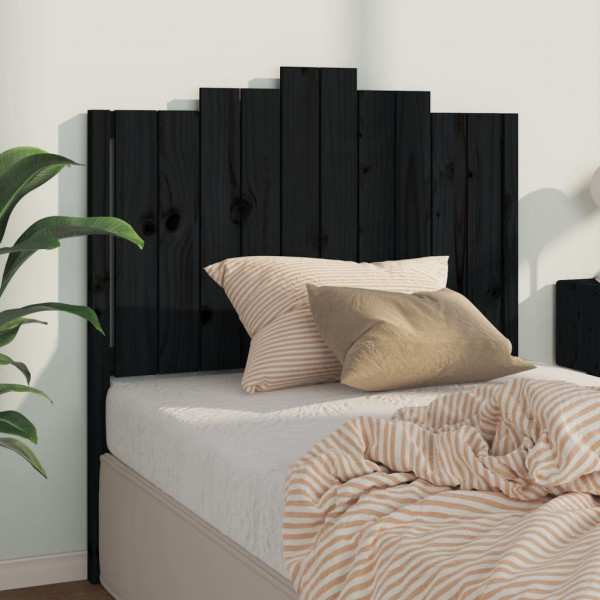 Cabeceira de cama em madeira maciça de pinho preto 106x4x110 cm D