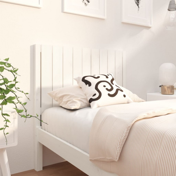 Cabeceira de cama em madeira maciça de pinho branco 95,5x4x100 cm D