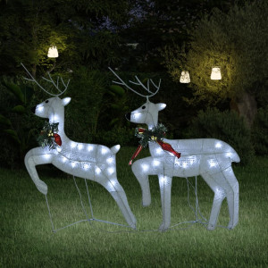 Renos de Navidad 2 unidades 40 LED blanco D