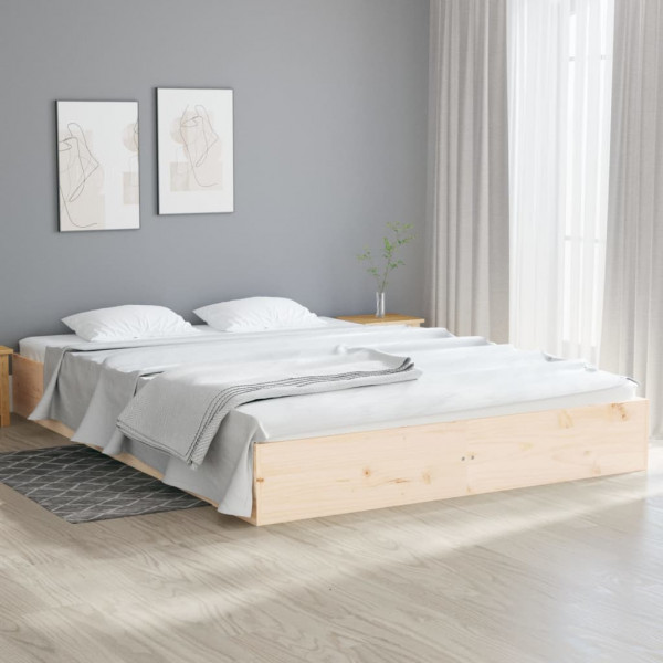 Estrutura de cama Super King em madeira maciça 180x200 cm D