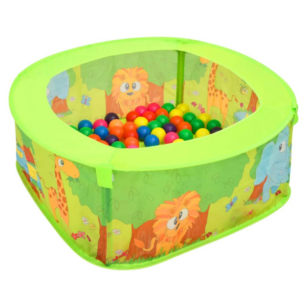 Piscina de bolas para crianças com 300 bolas 75x75x32 cm D