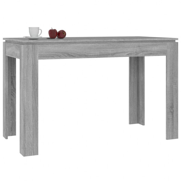 Mesa de comedor madera contrachapada gris Sonoma 120x60x76 cm D