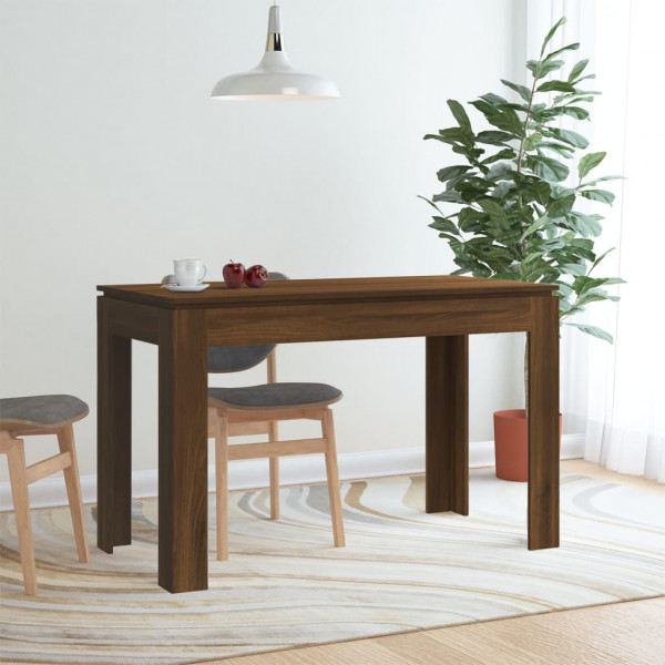 Mesa de comedor madera contrachapada roble marrón 120x60x76 cm D