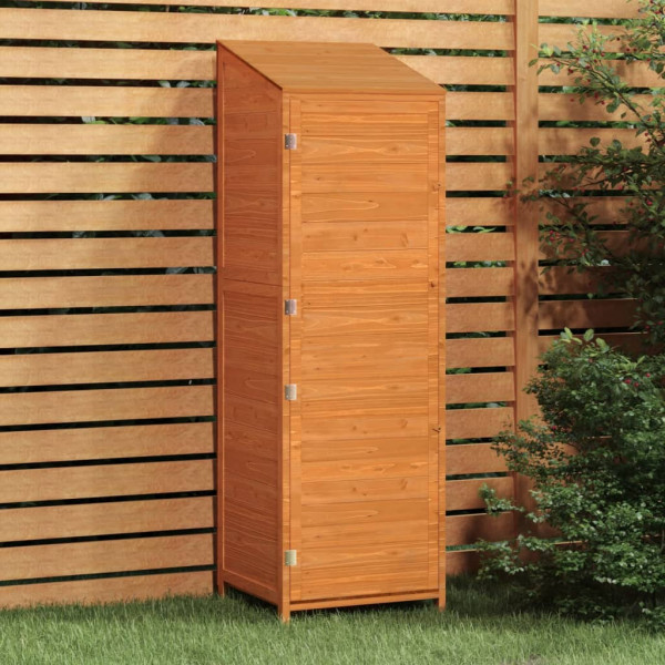 Abrigo de jardim em madeira maciça de abeto marrom 55x52x174,5cm D