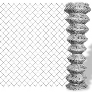 Cerca de tela de arame de aço galvanizado prata 15x1,5 m D