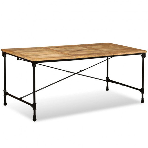 Mesa de jantar de madeira maciça de mangue 180 cm D