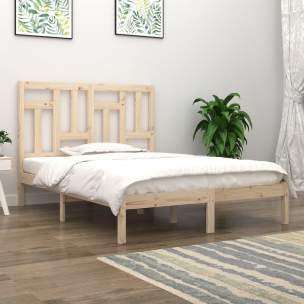 Estructura de cama madera maciza de pino Super King 180x200 cm D