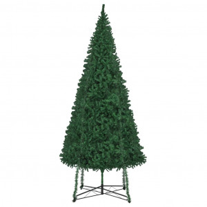 Árbol de Navidad artificial con soporte verde 500 cm D