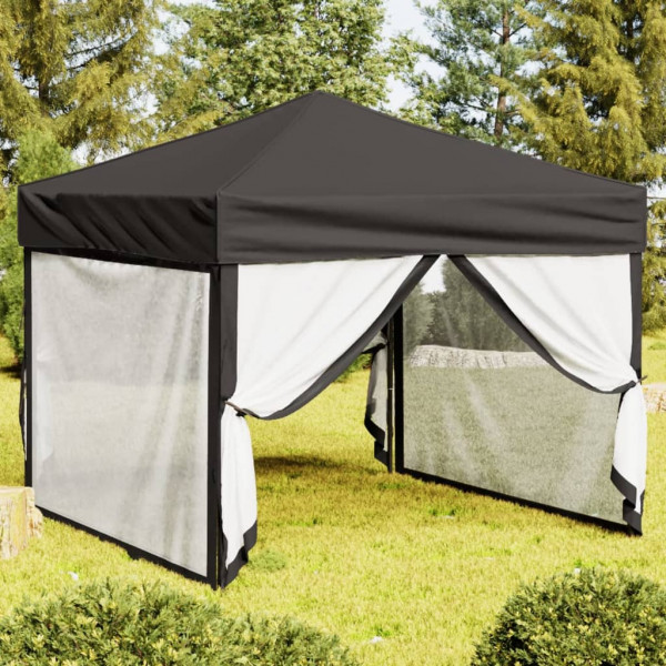 Carpa para fiestas plegable con paredes gris antracita 3x3 m D