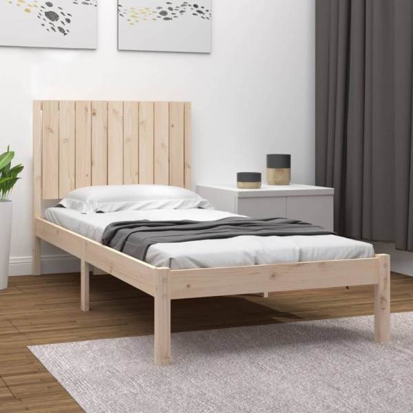 Estrutura de cama madeira maciça de pinho individual 90x190 cm D