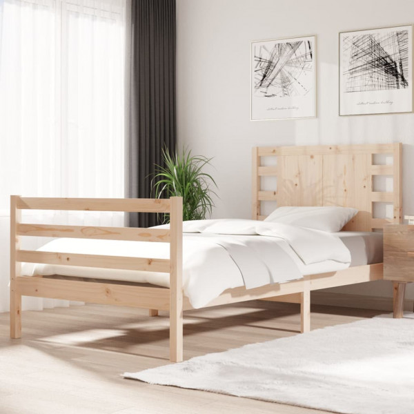 Estrutura de cama em madeira maciça de pinho 75x190 cm D