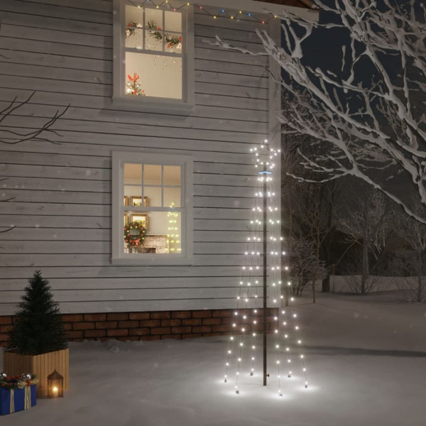 Árbol de Navidad con pincho 108 LED blanco frío 180 cm D