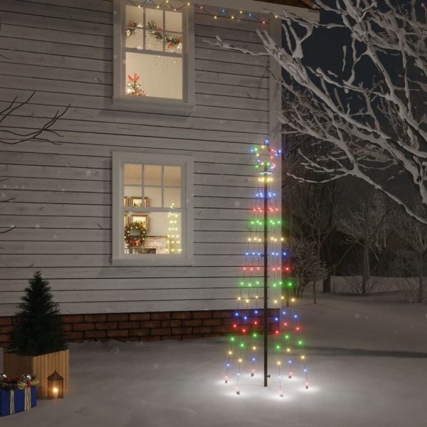 Árvore de Natal com espiga 108 LEDs coloridos 180 cm D