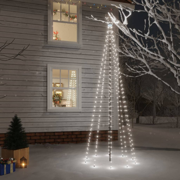 Árbol de Navidad con pincho 310 LED blanco frío 300 cm D