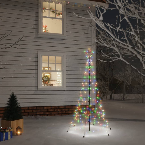 Árbol de Navidad con pincho 200 LED de colores 180 cm D