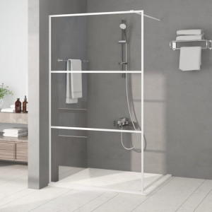 Tela do chuveiro de vidro transparente branco transparente 115x195 cm D