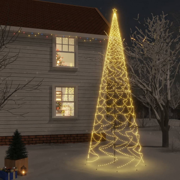 Árvore de Natal com pinço 3000 LED branco quente 800 cm D