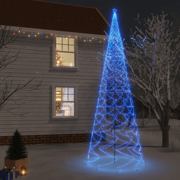 Árbol de Navidad con pincho 3000 LED azul 800 cm D