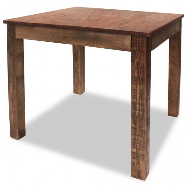 Mesa de jantar em madeira maciça reciclada 82x80x76 cm D