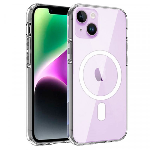 Carcaça COOL para iPhone 14 Magnético transparente D